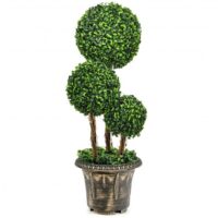 30 Inch Artificial Topiary Triple Ball Tree Indoor and Outdoor UV Protection - Image 4