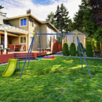 4-in-1 Heavy-Duty Metal Playset with Slide and Basketball Hoop - Image 5