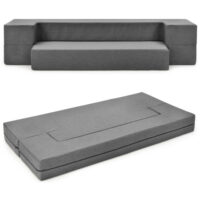 8 Inch Convertible Folding Sofa Bed with Washable Cover-Queen Size - Image 5