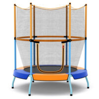 48" Toddler Trampoline with Safety Enclosure Net-Orange - Image 2