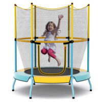 48" Toddler Trampoline with Safety Enclosure Net-Yellow - Image 5