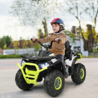 12 V Kids Electric 4-Wheeler ATV Quad with MP3 and LED Lights-White - Image 4