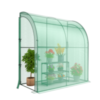 7 x 3.5 x 7 Feet Lean-to Greenhouse with Flower Rack - Image 2