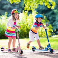 Folding Kick Scooter with 3 Adjustable Heights for Kids-Blue - Image 6