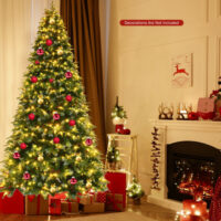 Pre-Lit Snowy Christmas Hinged Tree with Multi-Color Lights-9' - Image 4