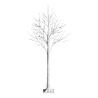 5 Feet Pre-lit White Twig Birch Tree with 72 LED Lights for Christmas - Image 2