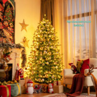 Pre-lit Artificial Hinged Christmas Tree with APP Controlled LED Lights-6 ft - Image 4