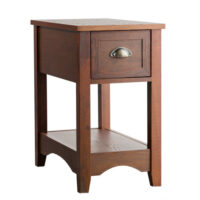 Contemporary Chair Side End Table Compact Table with Drawer Nightstand-Natural - Image 5