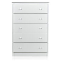 Functional Storage Organized Dresser with 5 Drawer-White - Image 5