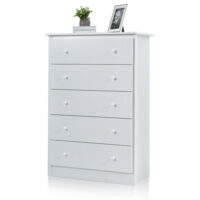 Functional Storage Organized Dresser with 5 Drawer-White - Image 3